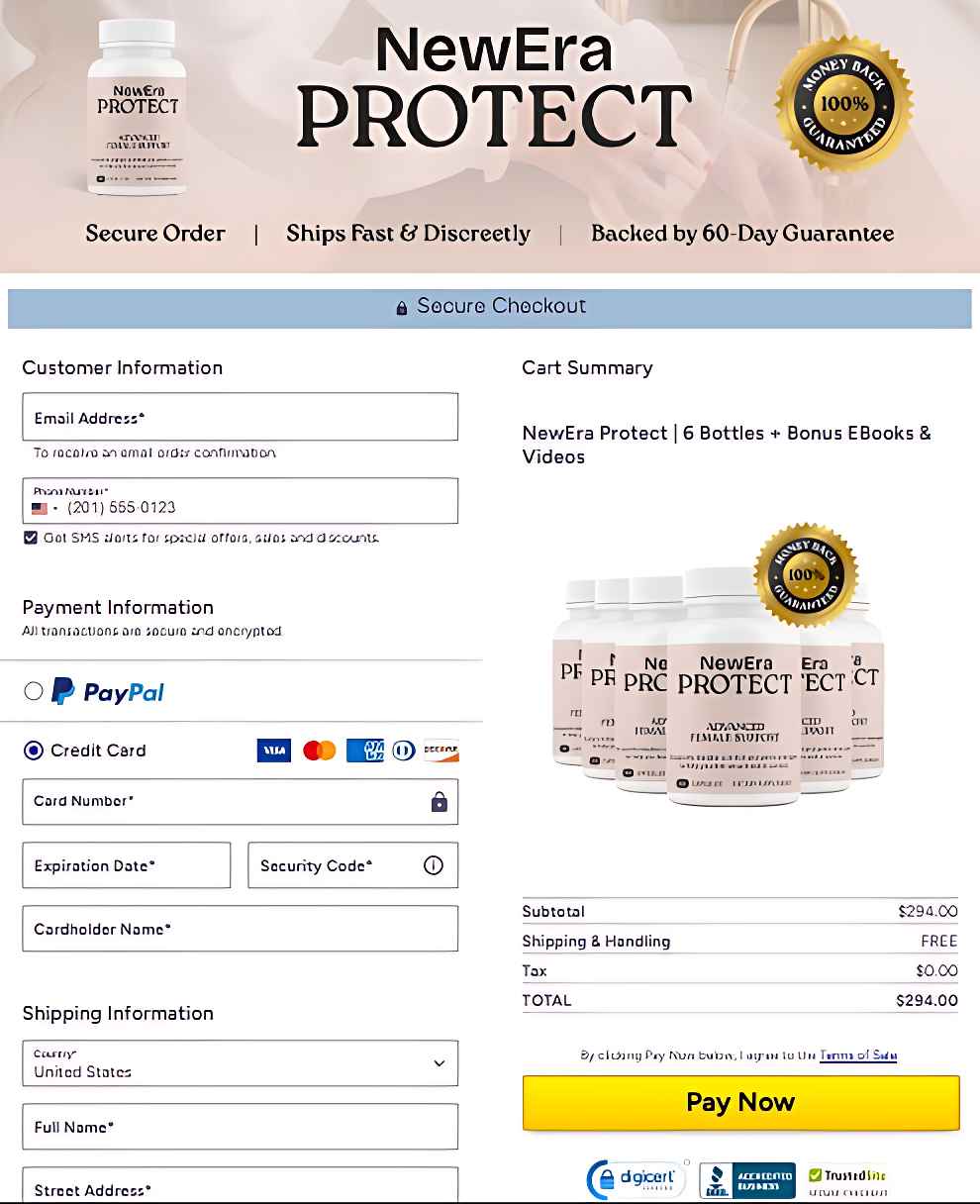 NewEra Protect order page
